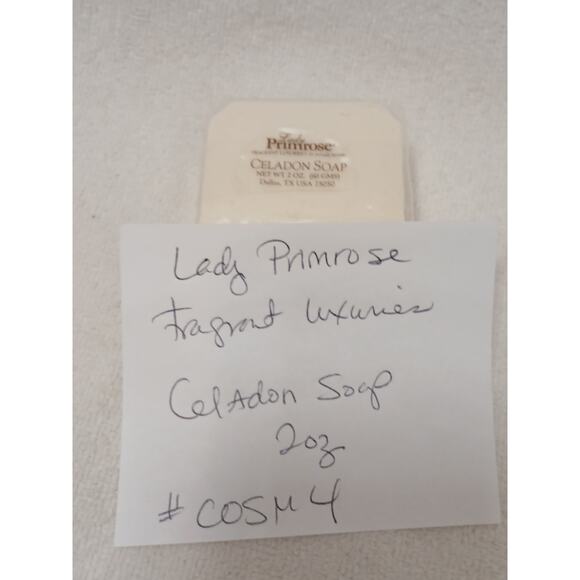 LADY PRIMROSE Celedon Bar Soap Square Fragrant Luxuries Travel Size 2 Oz. Sealed - Picture 4 of 4